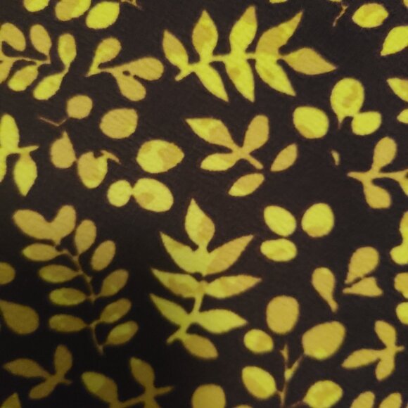 Lularoe Cassie brown with yellow green leaves EUC 3X - Picture 3 of 5